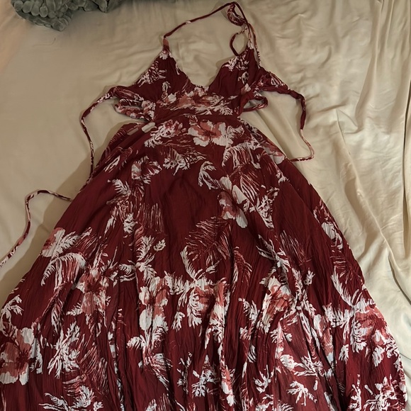 Free People Red Backless Sundress Spaghetti Strap - Picture 1 of 7